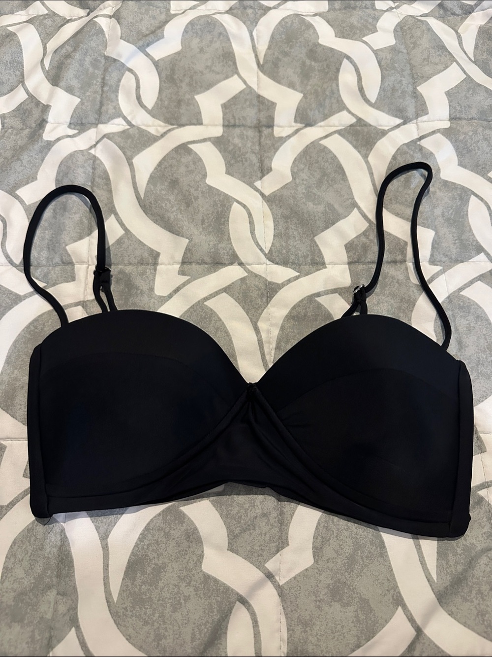Mikoh Black Strapless Convertible Bikini Top